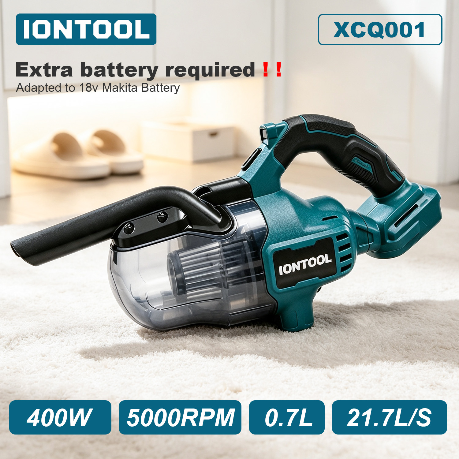 Workshop Tools Types - IONTOOL 무선 진공청소기 400W 파워툴, 먼지