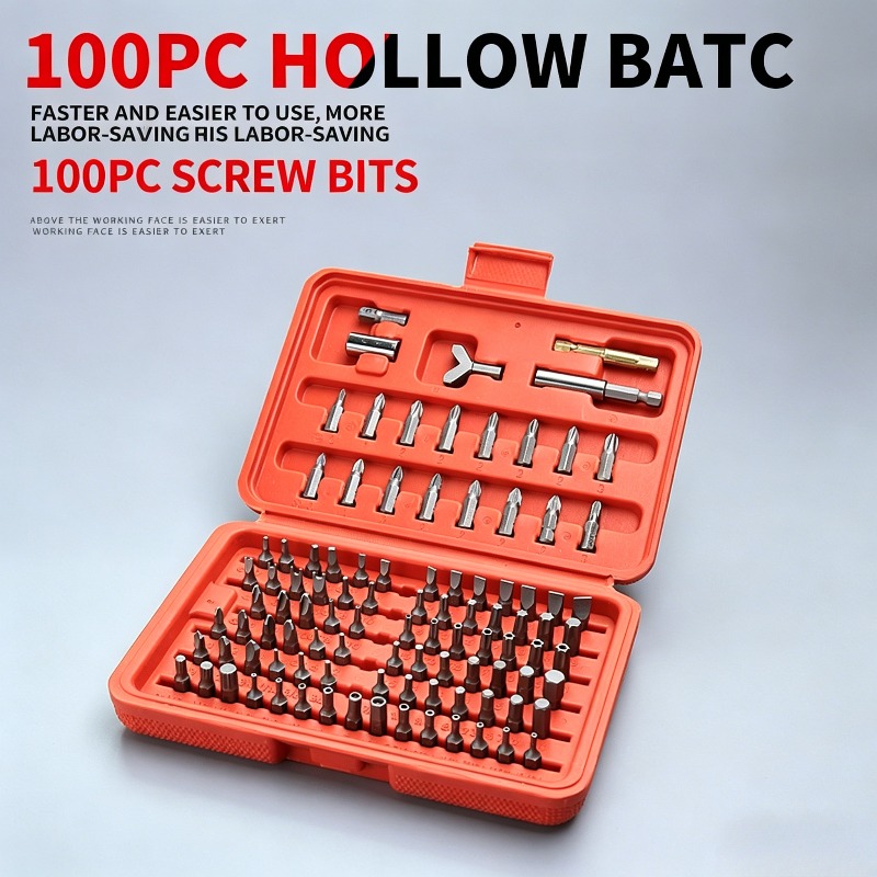 Workshop Tools Uses - 100PCS 스크류드라이버 비트 세트, 드릴 및