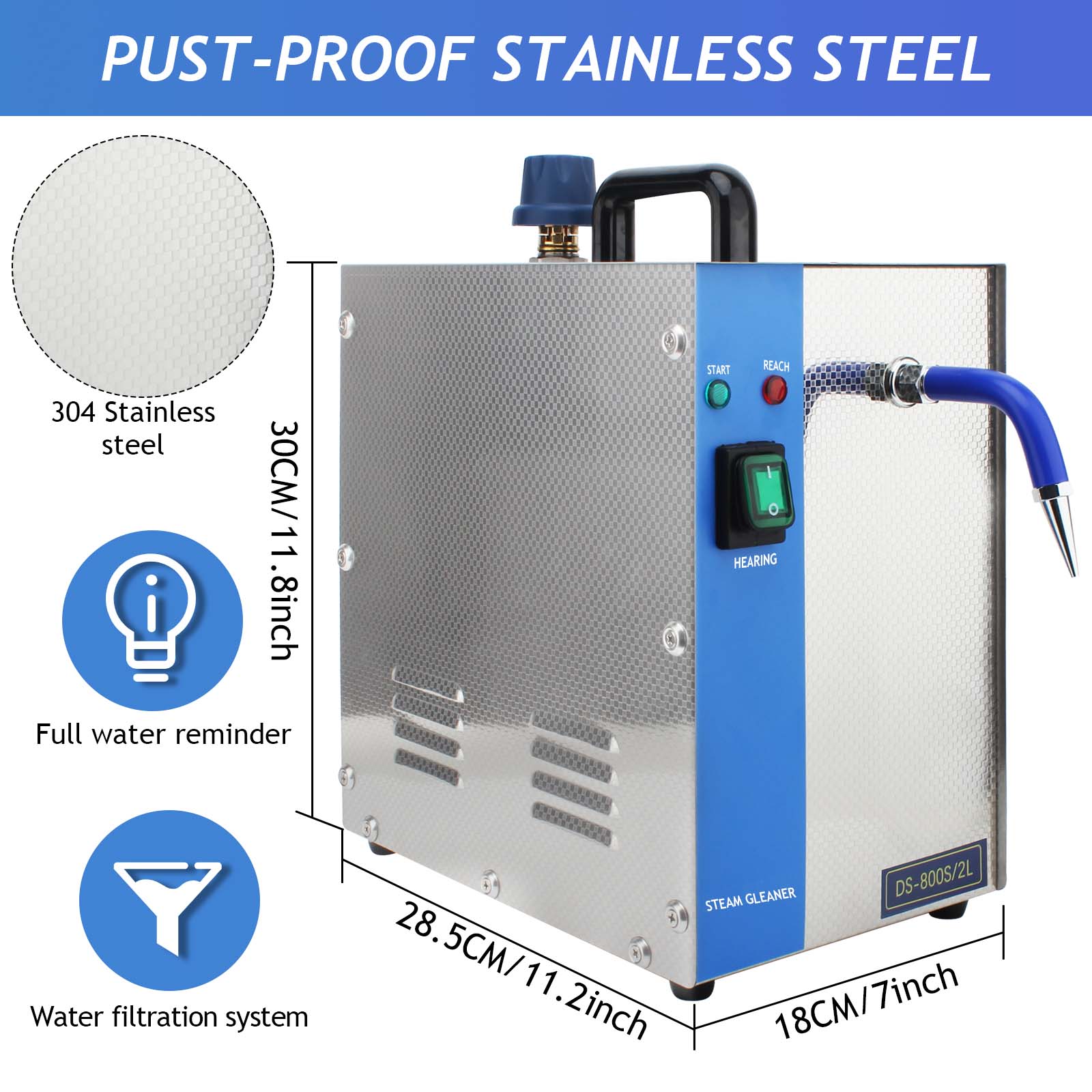 1300W 보석 스팀 청소기 2L 스테인레스 스틸 청소 - Workshop Tools Steam 리뷰 및 가격